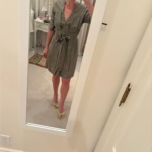 Chic Olive Wrap Dress